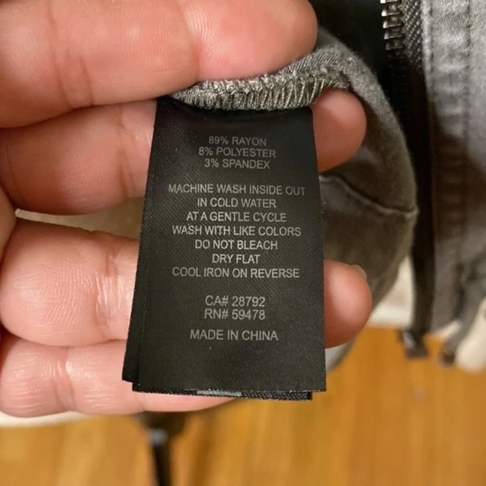 Nicole Miller Army Green Casual Zip Up Hooded‎ Jacket Size Medium